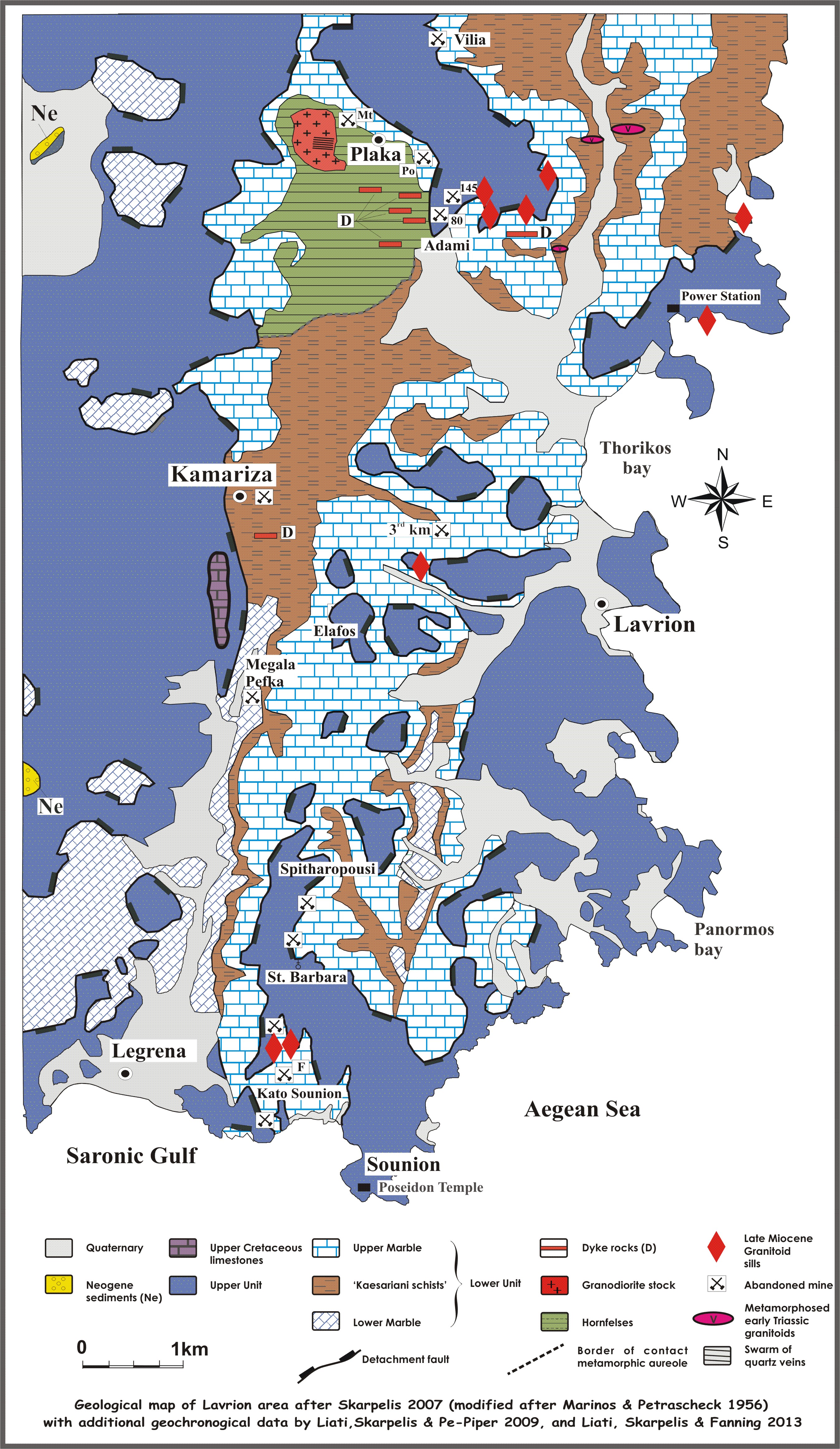 Lavrion map SKARPELIS 2013