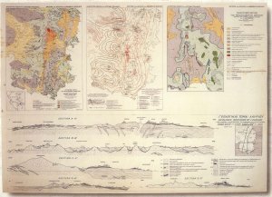 Geologikos xartis Lavrion - Sounion MARINOS - PETRASCHECK 1956